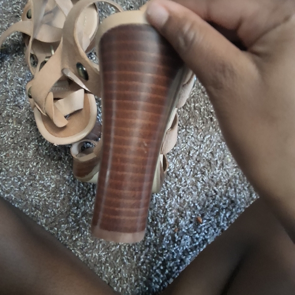 Nine West Tan Block Heel Sandals - Picture 5 of 11